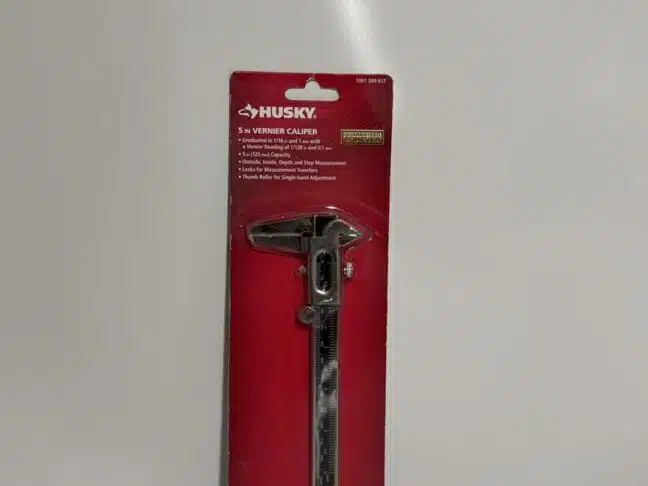 Husky 5-Inch Vernier Caliper – Precision Measuring Tool for Depth, Inside, and Outside Measurements